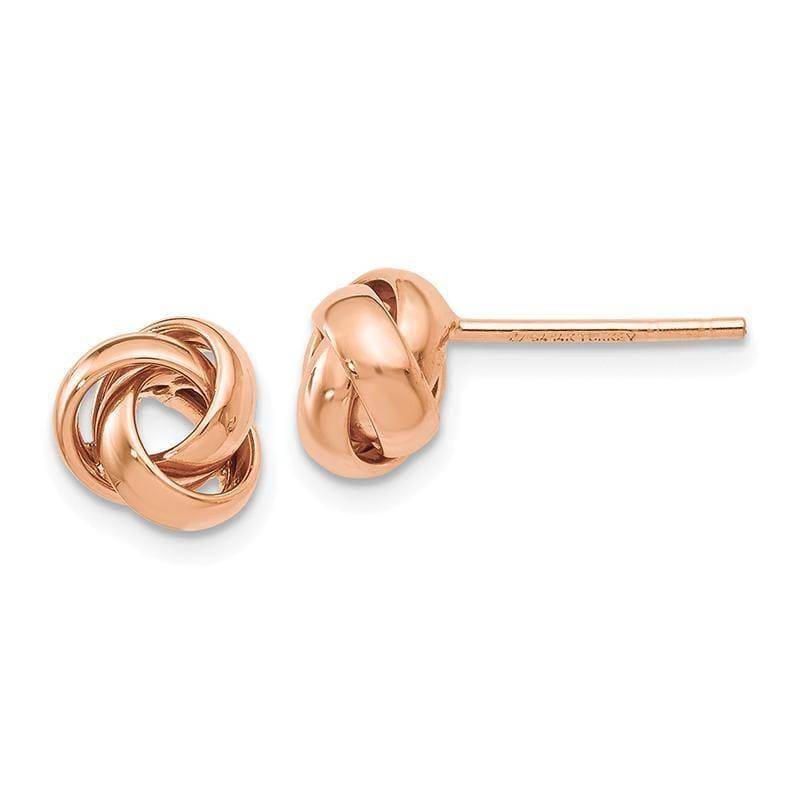 Leslie's 14k Rose Gold Polished Post Earrings - Seattle Gold Grillz
