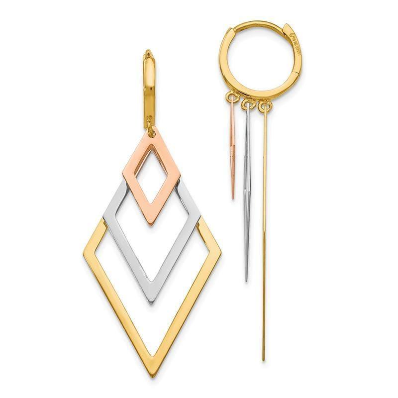Leslie's 14k Tri-Color Earrings - Seattle Gold Grillz