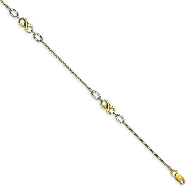 Leslie's 14k Two-tone Polished Infinity - Seattle Gold Grillz