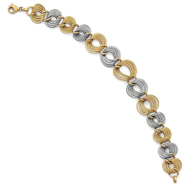 Leslie's 14k Two-Toned Fancy Bracelets - Seattle Gold Grillz