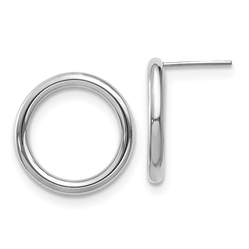 Leslie's 14K White Circle Post Earrings - Seattle Gold Grillz