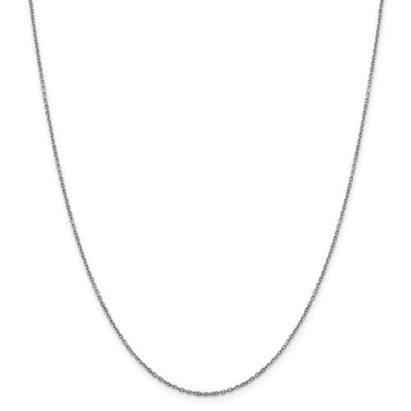 Leslie's 14K White Gold 1.25mm Diamond Cut Rolo Chain - Seattle Gold Grillz