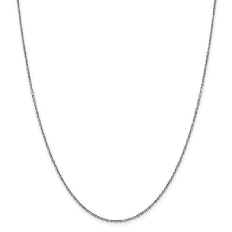 Leslie's 14K White Gold 1.5mm Diamond Cut Rolo Chain - Seattle Gold Grillz
