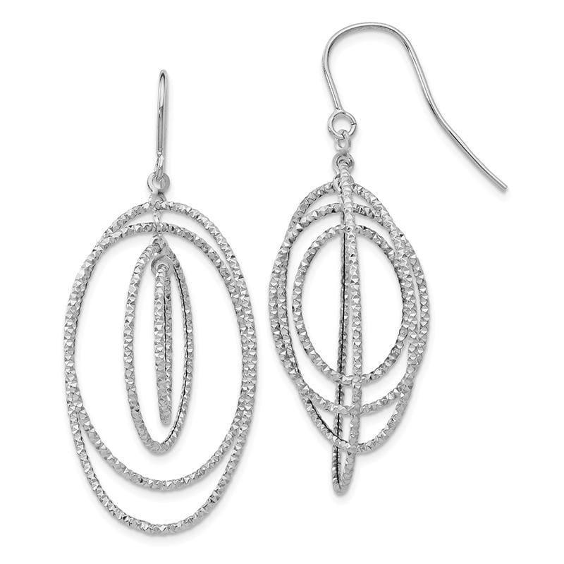 Leslie's 14k White Gold D-C Dangle Earrings - Seattle Gold Grillz
