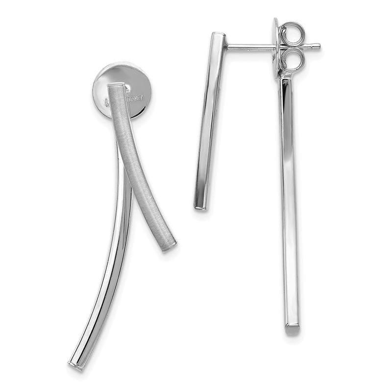 Leslie's 14k White Gold Front & Back Earrings - Seattle Gold Grillz