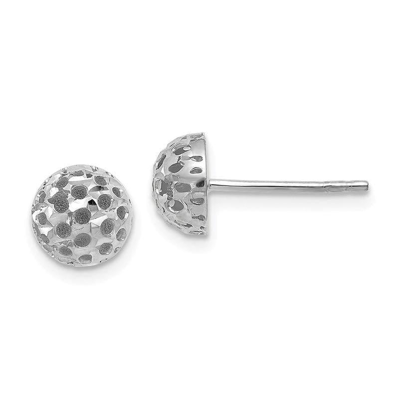 Leslie's 14k White Gold Polished Post Earrings - Seattle Gold Grillz