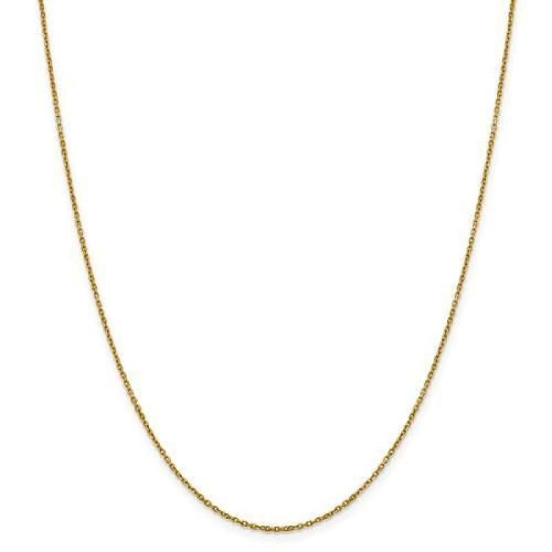 Leslie's 14K Yellow Gold 1.25mm Diamond Cut Rolo Chain - Seattle Gold Grillz