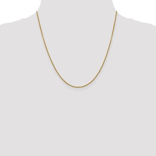 Leslie's 14K Yellow Gold 1.5mm Diamond Cut Rolo Chain - Seattle Gold Grillz