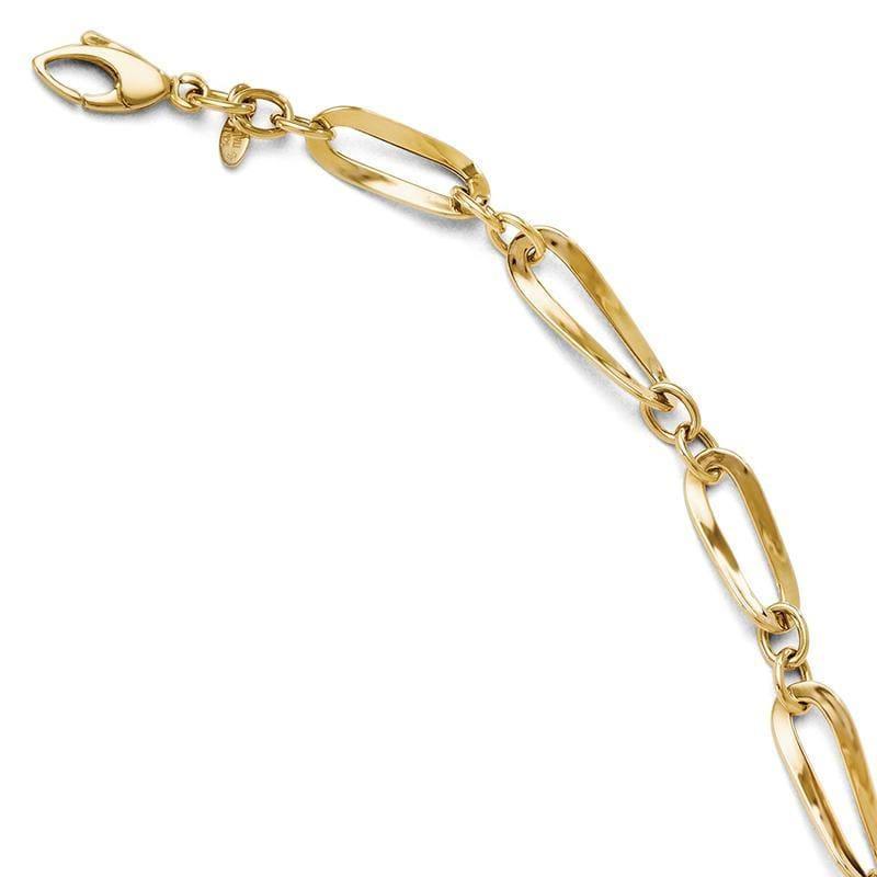 Leslies 14k Polished Fancy Link Bracelet - Seattle Gold Grillz