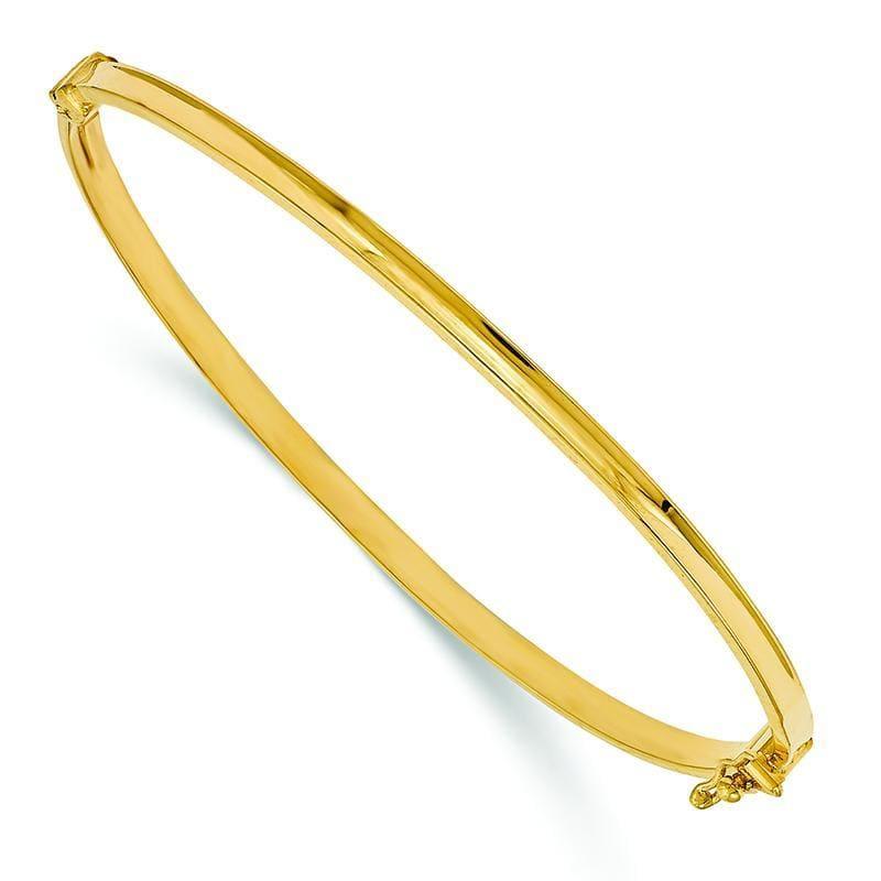 Leslies 14k Polished Hinged Bangle - Seattle Gold Grillz