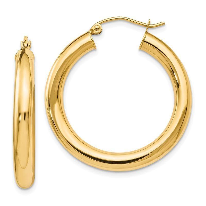 Leslies 14K Polished Lightweight Hoop Earrings - Seattle Gold Grillz
