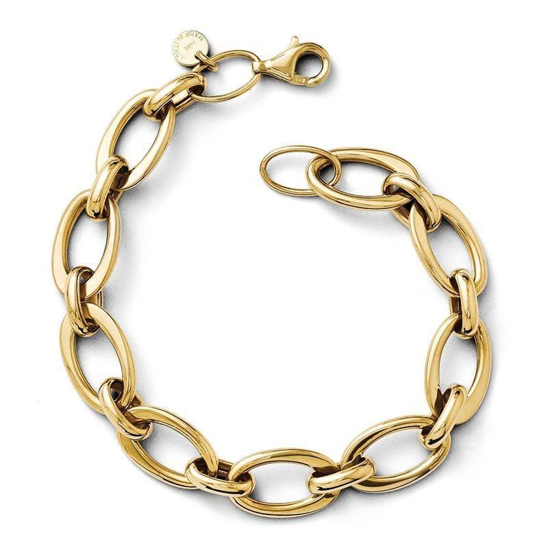 Leslies 14k Polished Link Bracelet - Seattle Gold Grillz