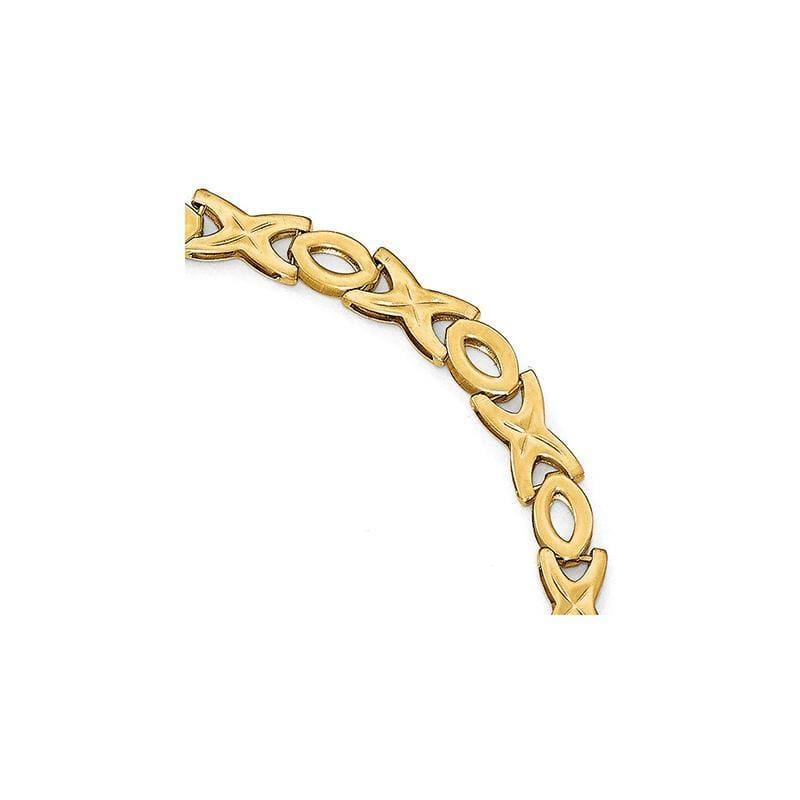 Leslies 14k Polished XOXO Bracelet - Seattle Gold Grillz