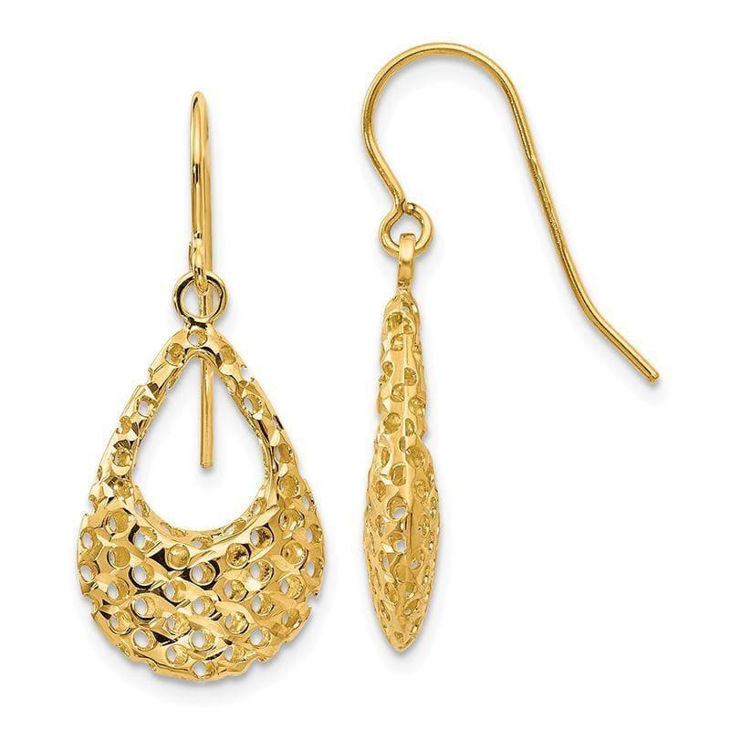 Leslies 14K Shepherd Hook Earrings - Seattle Gold Grillz