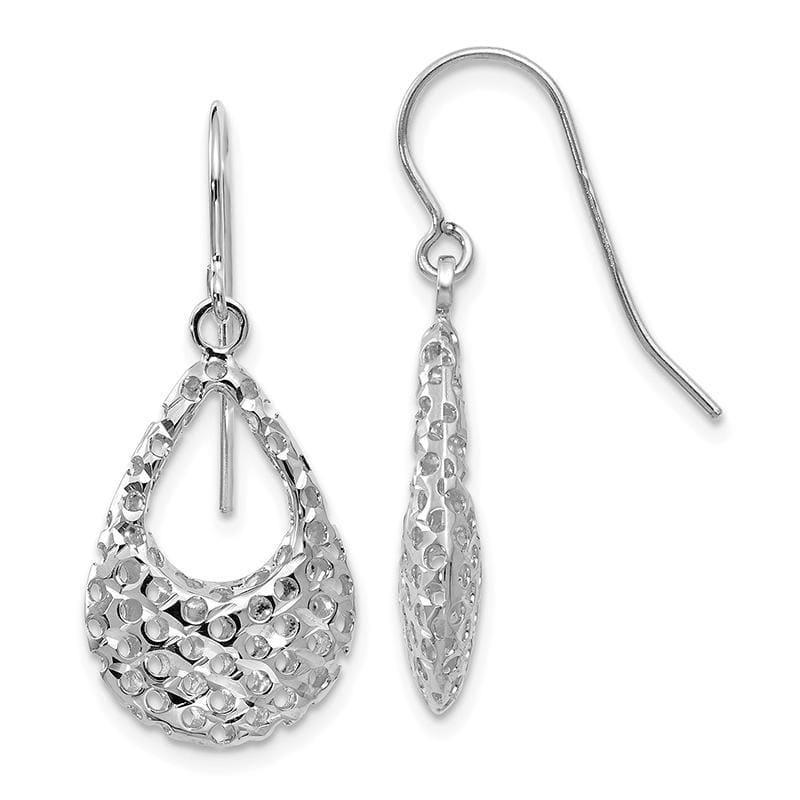 Leslies 14K White Gold Shepherd Hook Earrings - Seattle Gold Grillz
