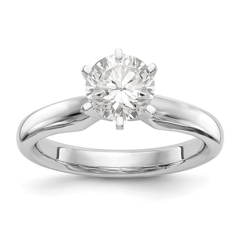 Platinum 1ct. Heavy-Weight Comfort-Fit 6-Prong Ring Mounting - Seattle Gold Grillz