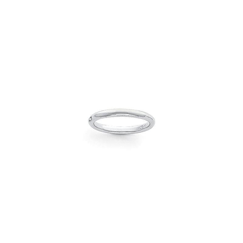 Platinum 3mm Half-Round Comfort Fit Lightweight Band - Seattle Gold Grillz