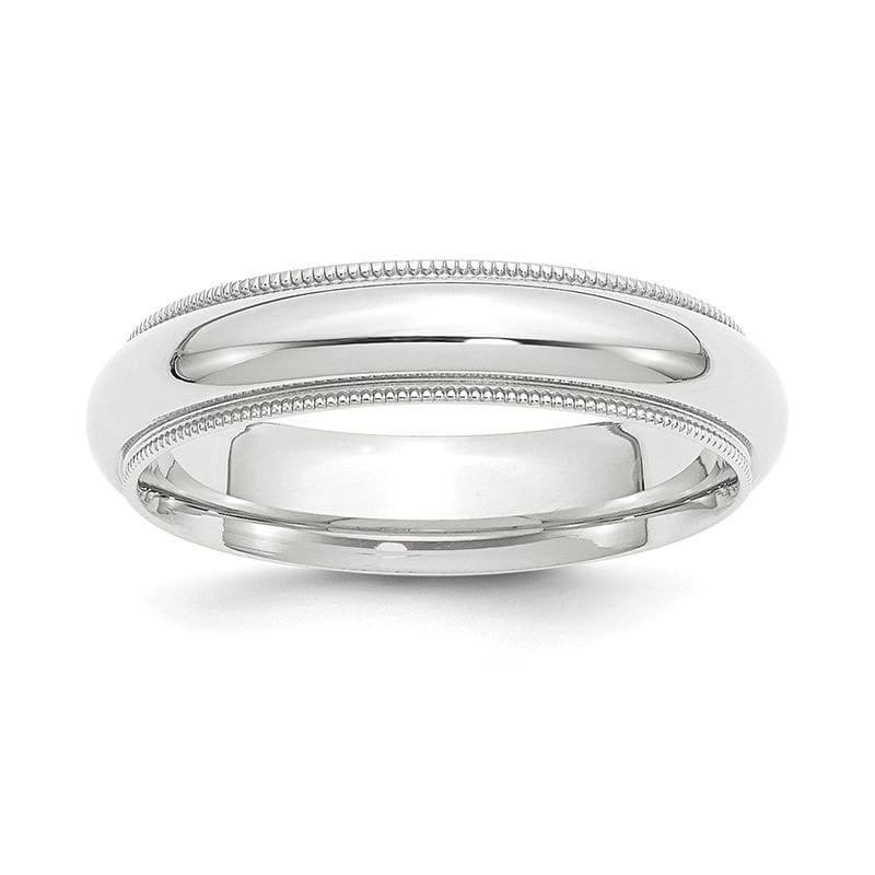 Platinum 5mm Comfort-Fit Milgrain Size 8 Wedding Band - Seattle Gold Grillz