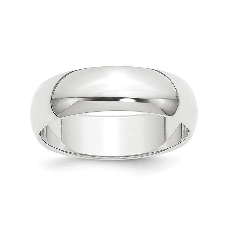 Platinum 8mm Half-Round Featherweight Band - Seattle Gold Grillz