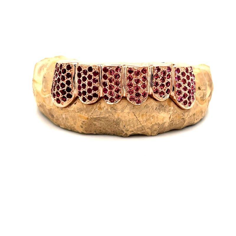 Rose Gold Color of Red Grillz - Seattle Gold Grillz