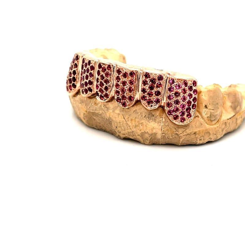 Rose Gold Color of Red Grillz - Seattle Gold Grillz