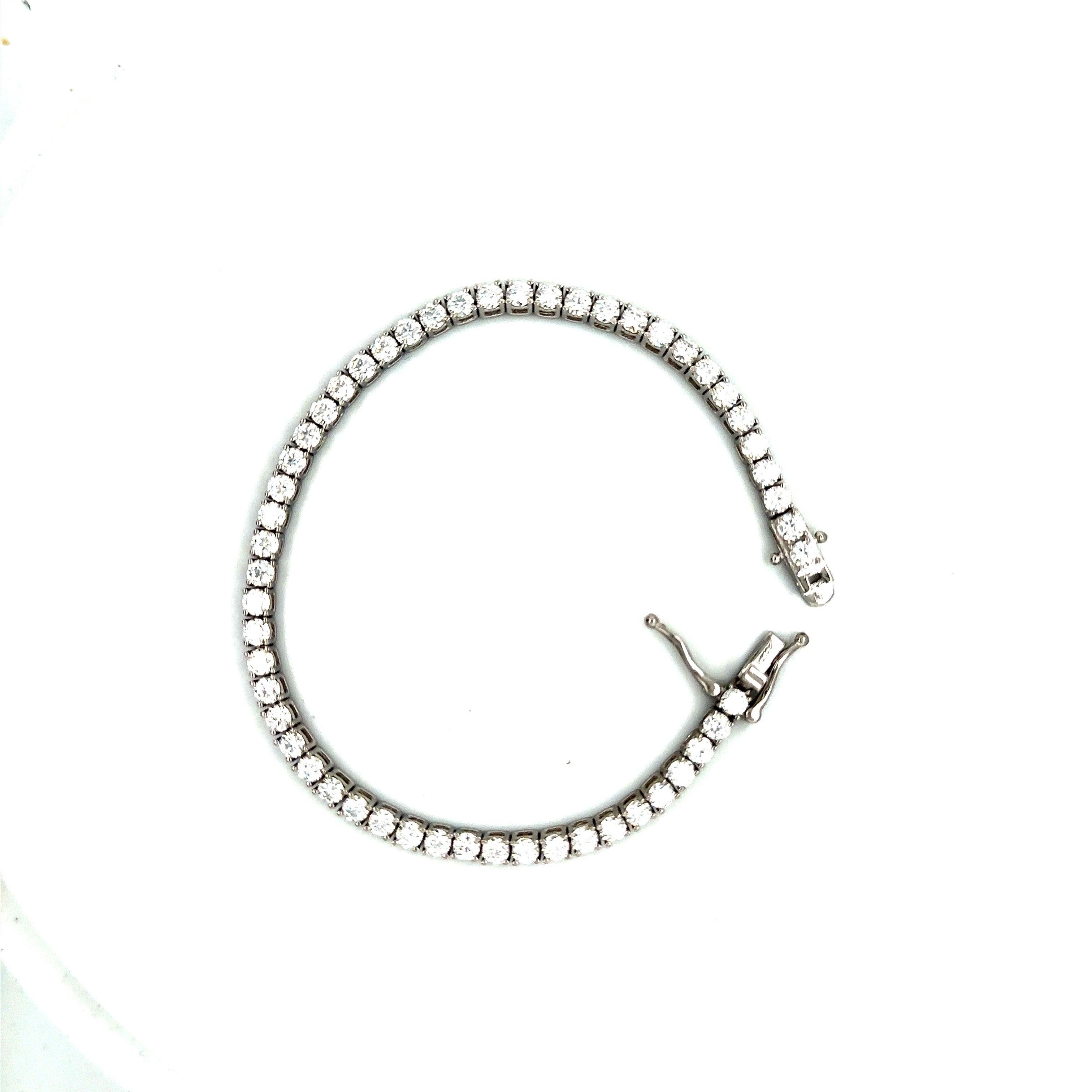 Silver Moissanite Tennis Bracelet - Seattle Gold Grillz
