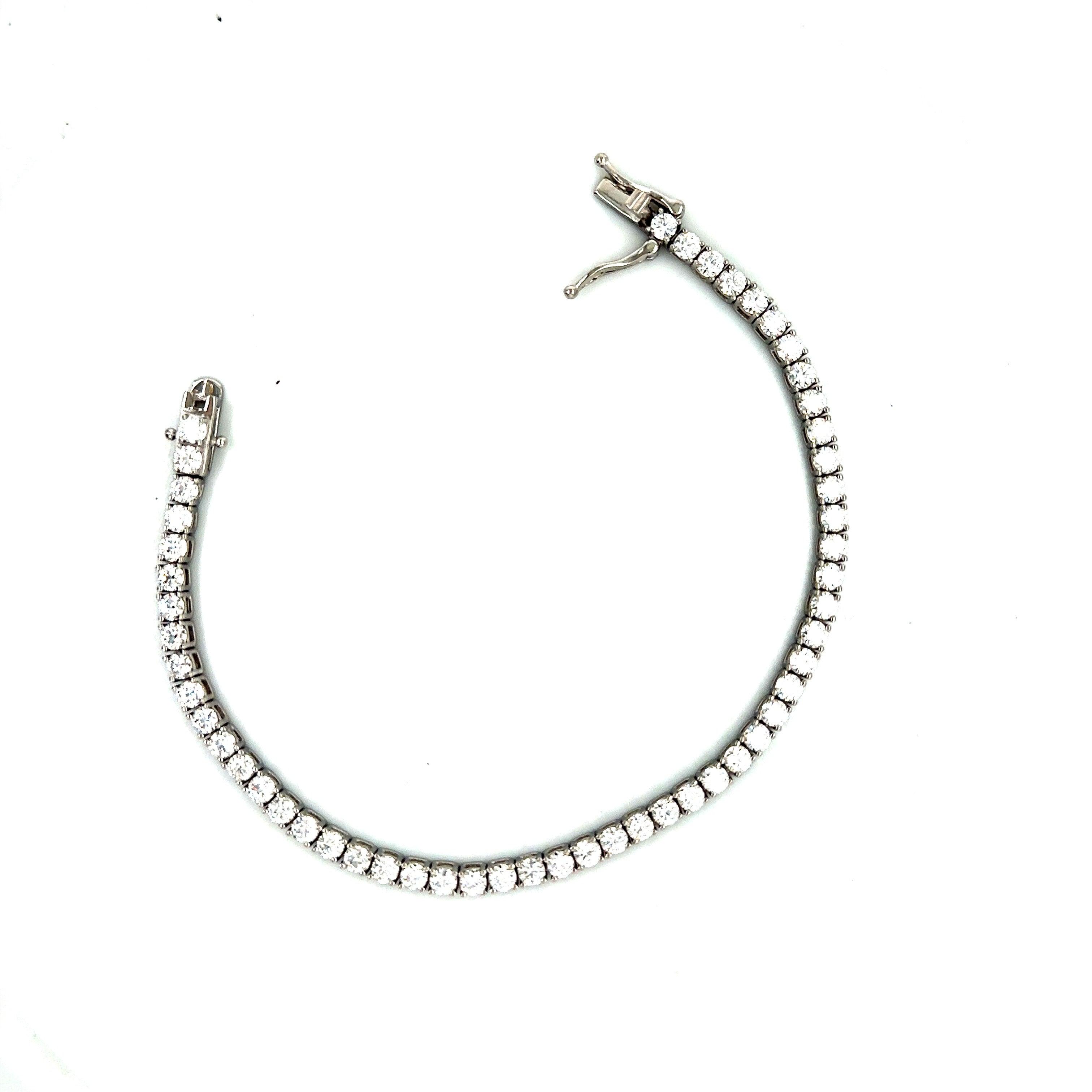 Silver Moissanite Tennis Bracelet - Seattle Gold Grillz