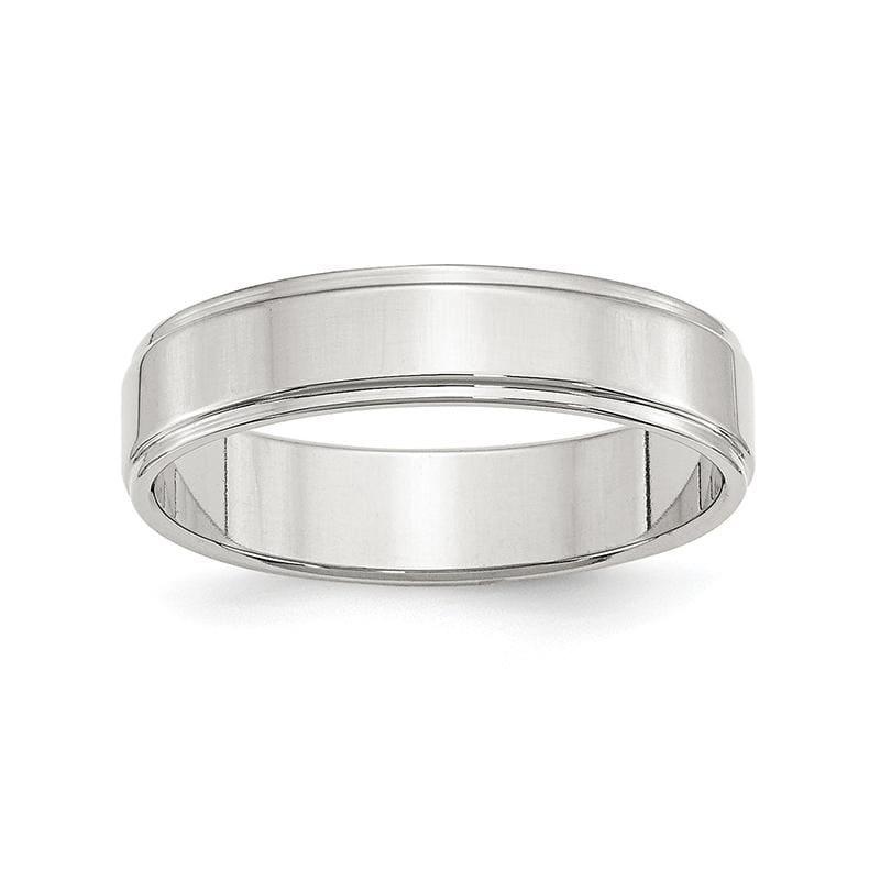 SS 5mm Flat w- Step Edge Size 5.5 Band - Seattle Gold Grillz