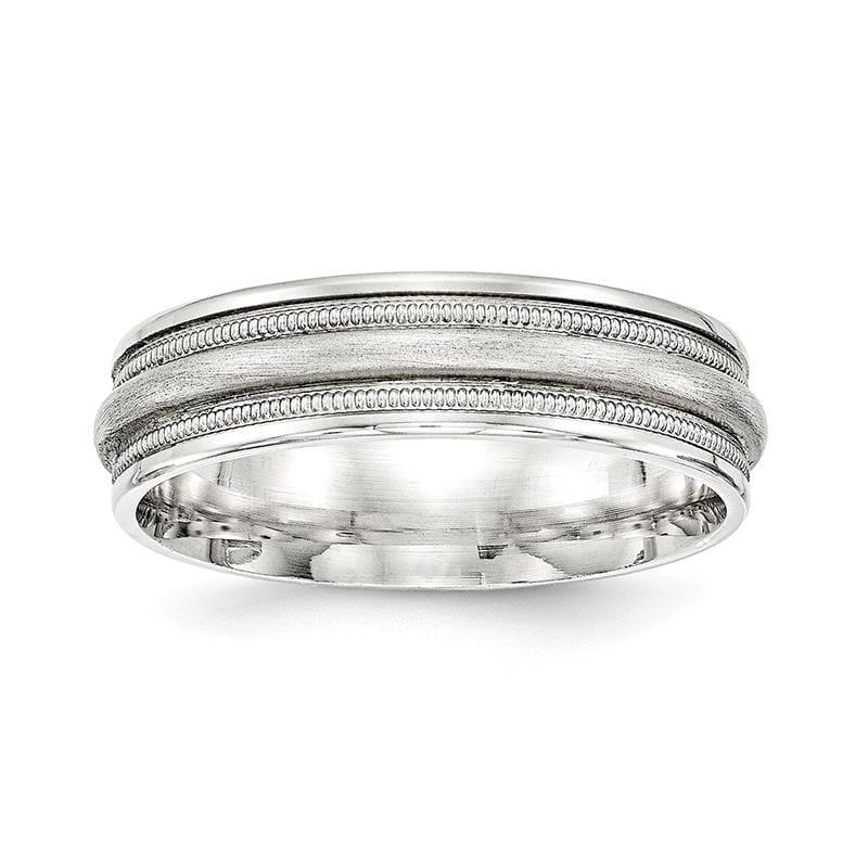 SS 7mm Brushed Fancy Band Size 10 - Seattle Gold Grillz