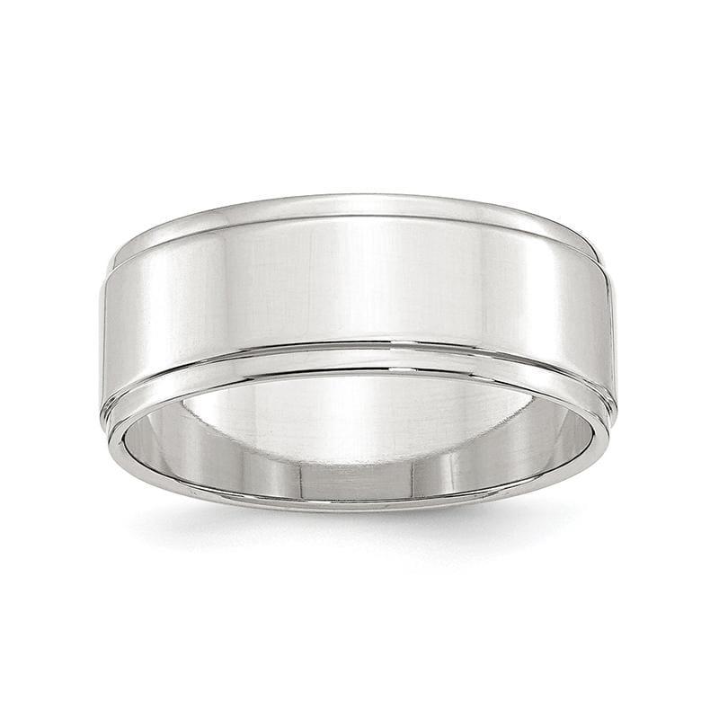 SS 8mm Flat w- Step Edge Size 8 Band - Seattle Gold Grillz