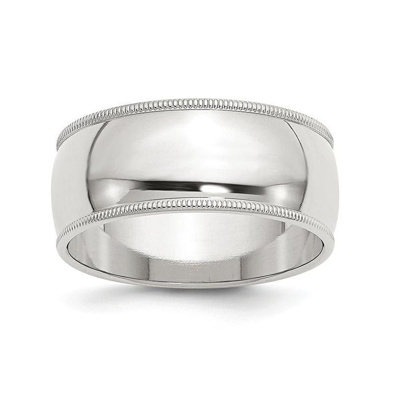 SS 9mm Half Round Milgrain Size 12.5 Band - Seattle Gold Grillz