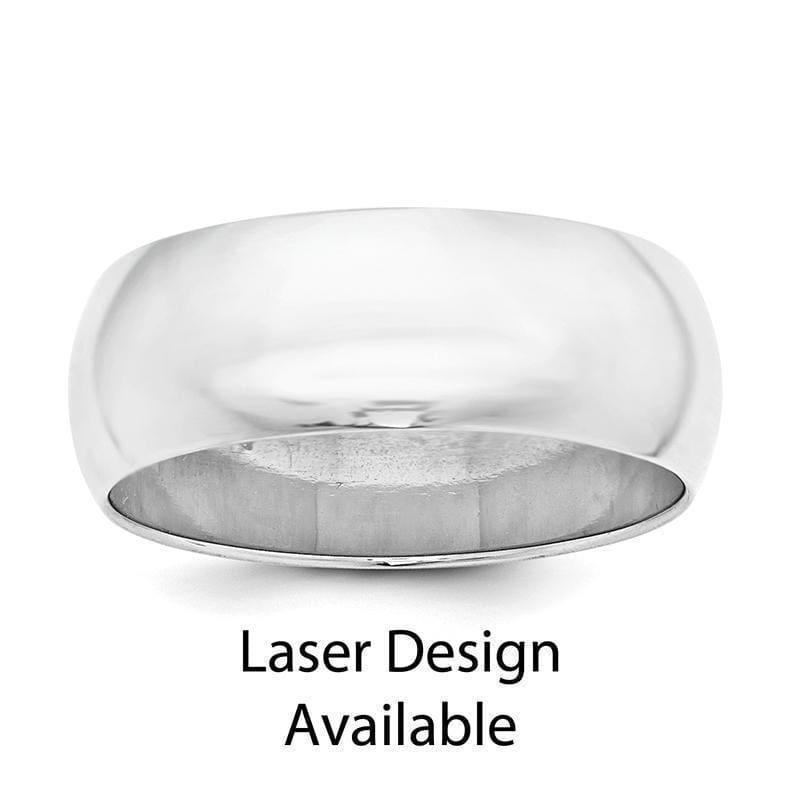 SS-Lasered Design 8mm Comfort Fit Band - Seattle Gold Grillz