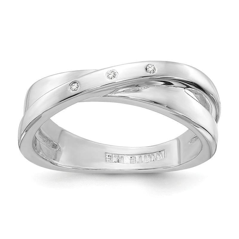 SS White Ice Diamond Crossover Ring - Seattle Gold Grillz