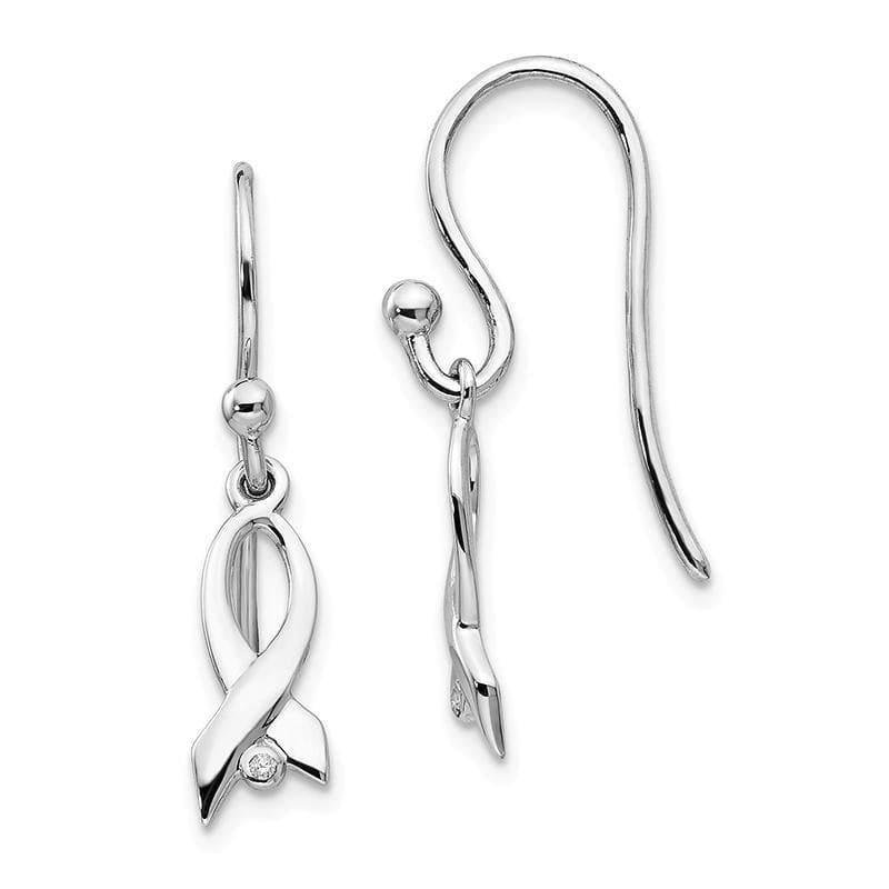 SS White Ice Diamond Ribbon Dangle Earrings - Seattle Gold Grillz