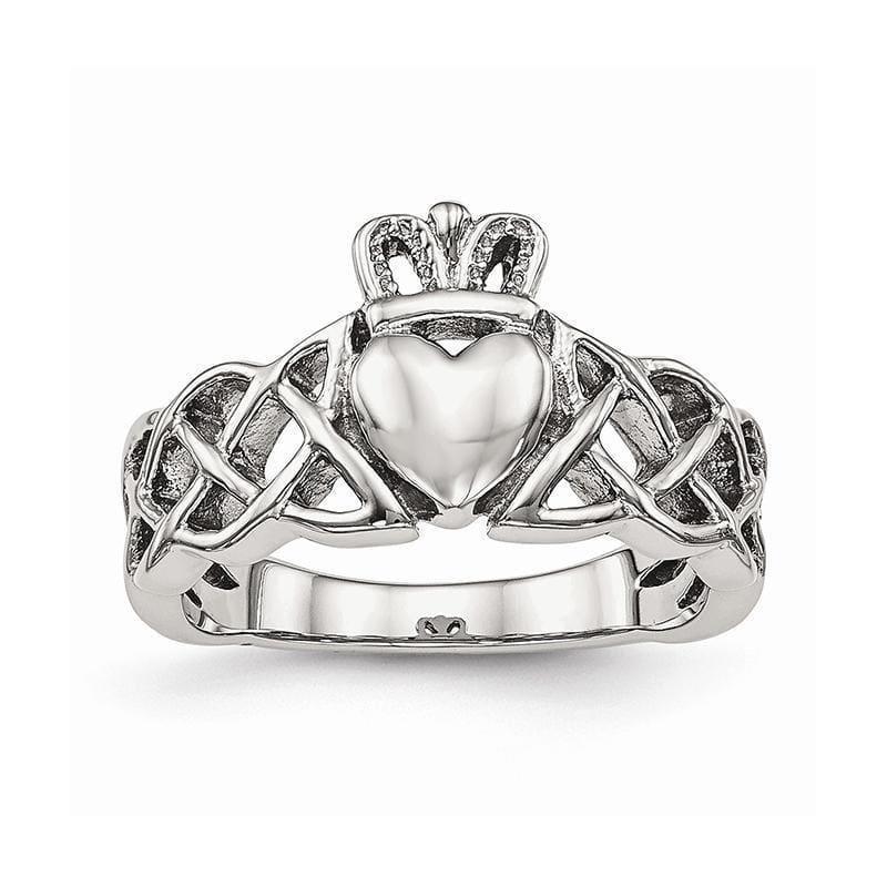 Stainless Steel Polished Claddagh Ring - Seattle Gold Grillz
