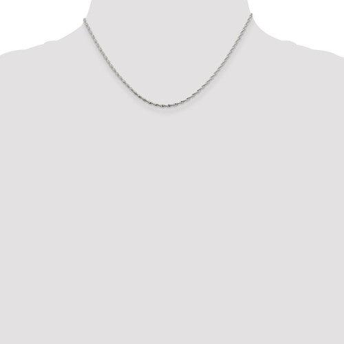 Sterling Silver 1.65mm Twisted Herringbone Chain - Seattle Gold Grillz