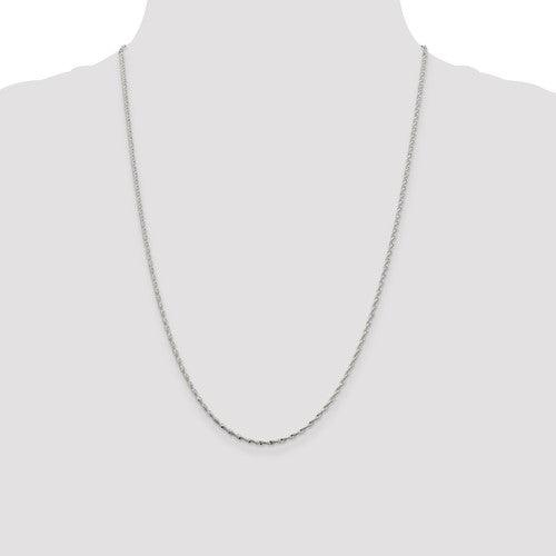 Sterling Silver 1.65mm Twisted Herringbone Chain - Seattle Gold Grillz