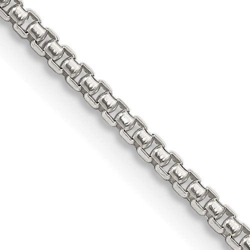 Sterling Silver 1.75mm Round Box Chain - Seattle Gold Grillz