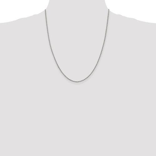 Sterling Silver 1.7mm Diamond-cut Rope Chain - Seattle Gold Grillz