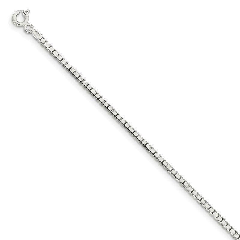 Sterling Silver 1.9mm Box Bracelet - Seattle Gold Grillz