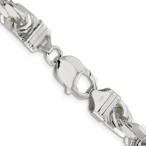 Sterling Silver 10.25mm Diamond-cut Rope Chain - Seattle Gold Grillz