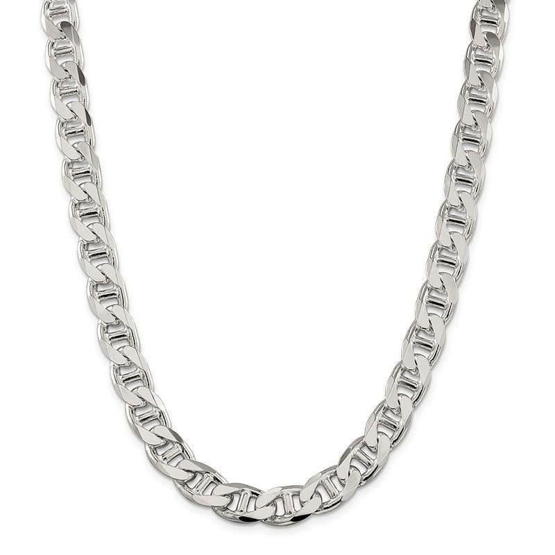 Sterling Silver 10.5mm Flat Anchor Chain - Seattle Gold Grillz
