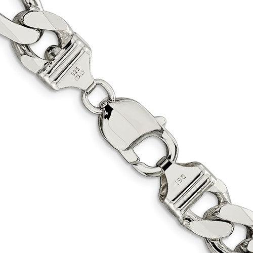 Sterling Silver 10.75mm Figaro Chain - Seattle Gold Grillz