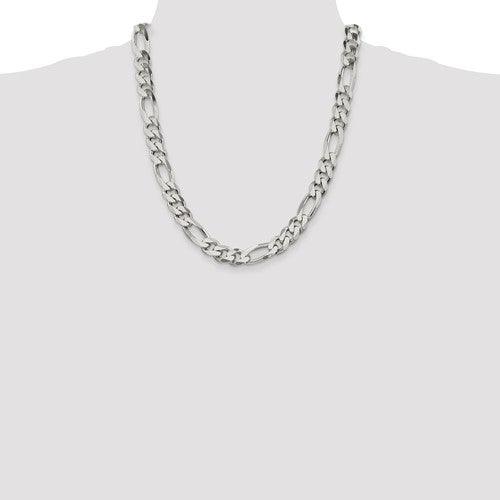 Sterling Silver 10.75mm Figaro Chain - Seattle Gold Grillz