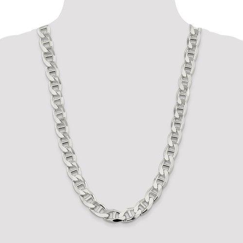 Sterling Silver 13.5mm Flat Anchor Chain - Seattle Gold Grillz