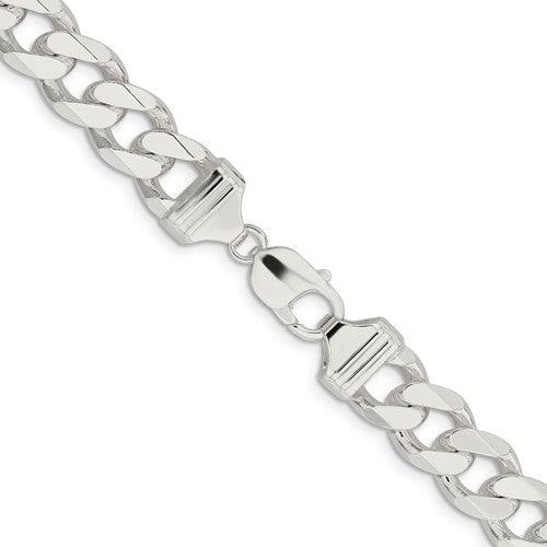 Sterling Silver 13mm Curb Chain - Seattle Gold Grillz
