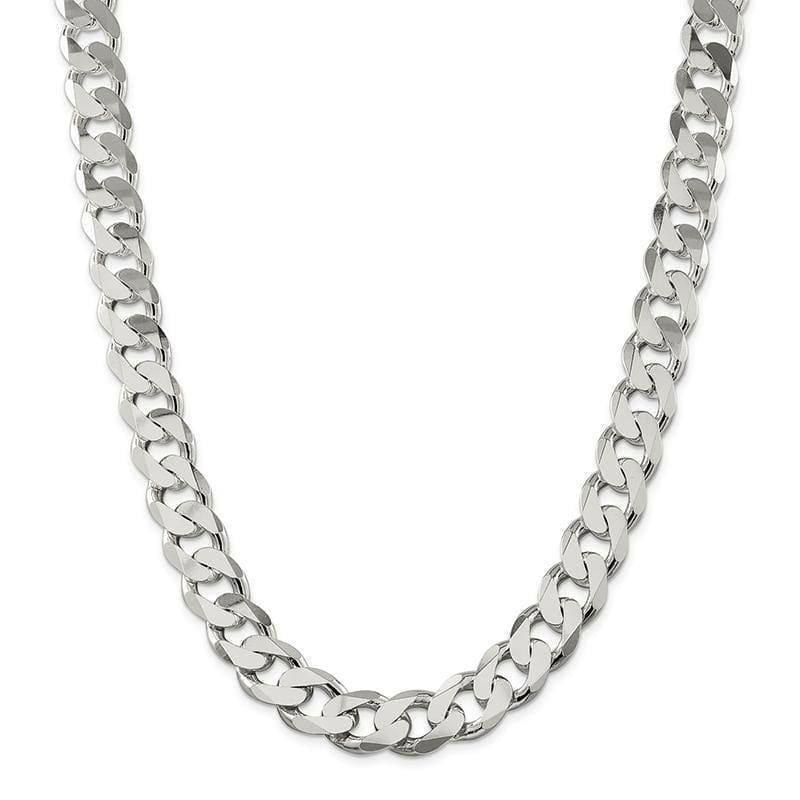 Sterling Silver 15mm Curb Chain - Seattle Gold Grillz