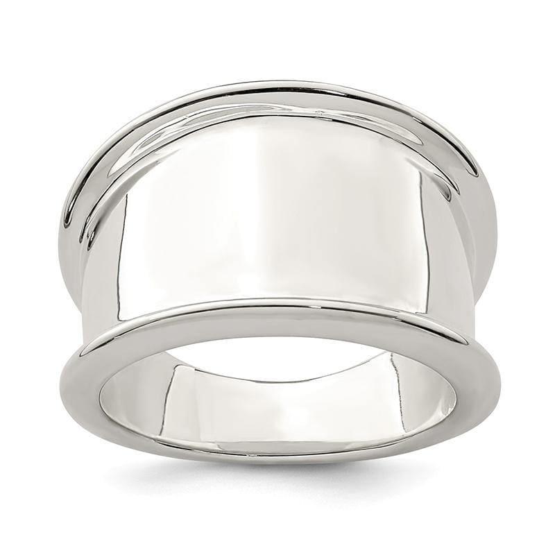 Sterling Silver 15mm Tapered Ring - Seattle Gold Grillz
