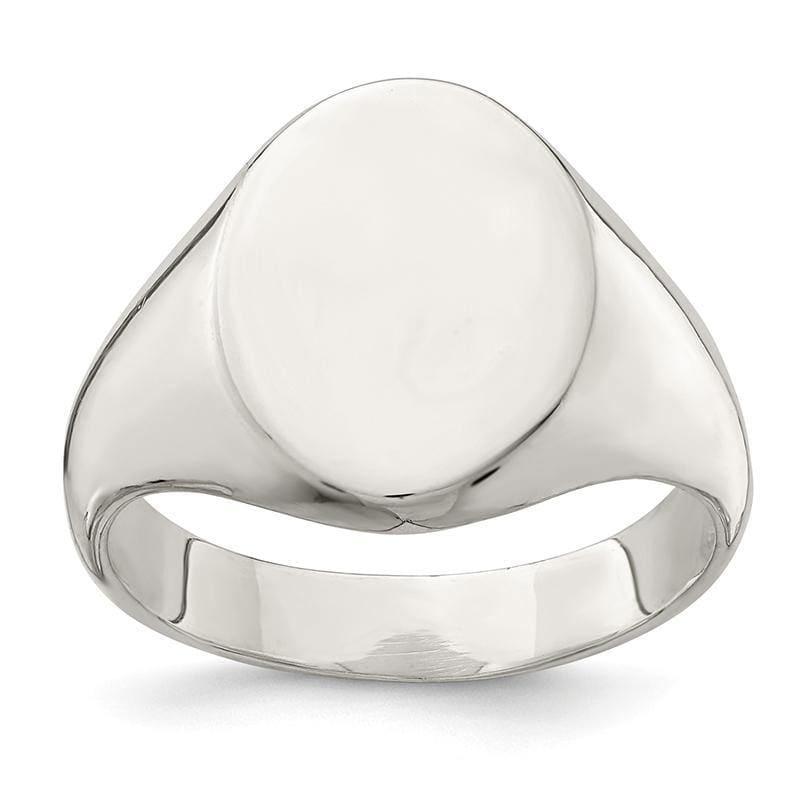 Sterling Silver 15x12mm Closed Back Signet Ring - Seattle Gold Grillz