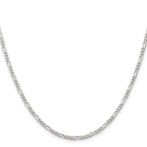 Sterling Silver 2.25mm Figaro Chain - Seattle Gold Grillz
